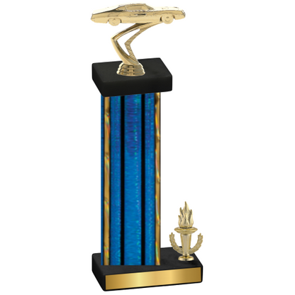 Accented Single Blue Glacier Victory Cars Trophy