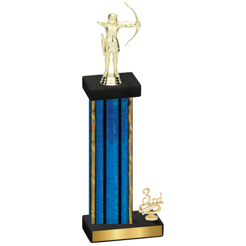 Accented Single Blue Glacier Third Place Archery Trophy