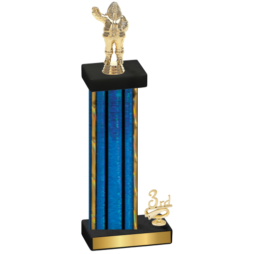 Accented Single Blue Glacier Third Place Holiday Trophy