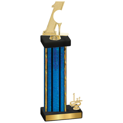 Accented Single Blue Glacier First Place Golf Trophy