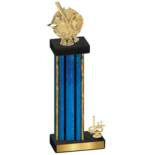 Accented Single Blue Glacier First Place Baseball Trophy