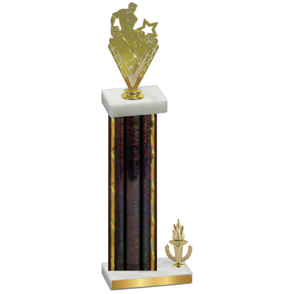 Accented Single Black Glacier Victory Rugby Trophy