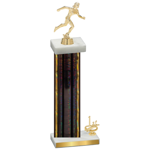 Accented Single Black Glacier First Place Running Trophy