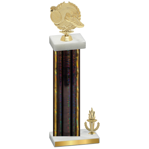 Accented Single Black Glacier Victory Running Trophy