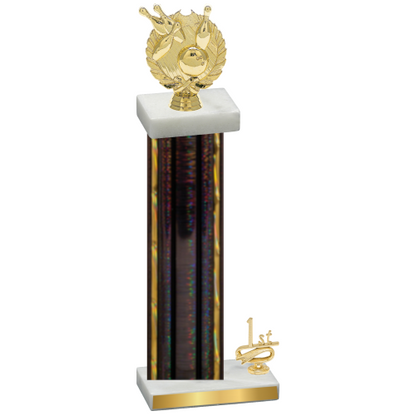 Accented Single Black Glacier First Place Bowling Trophy