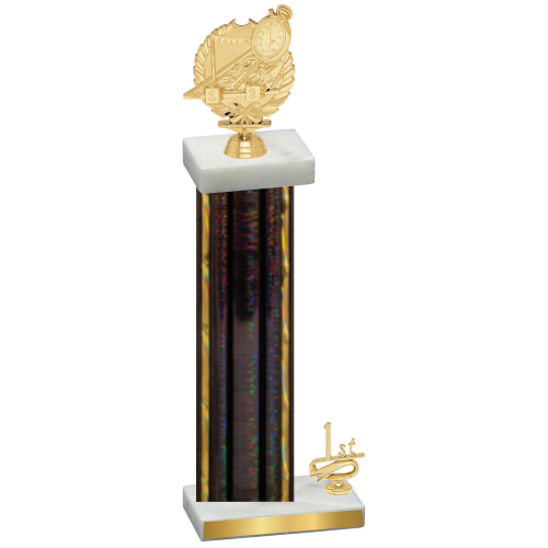 Accented Single Black Glacier First Place Swimming Trophy