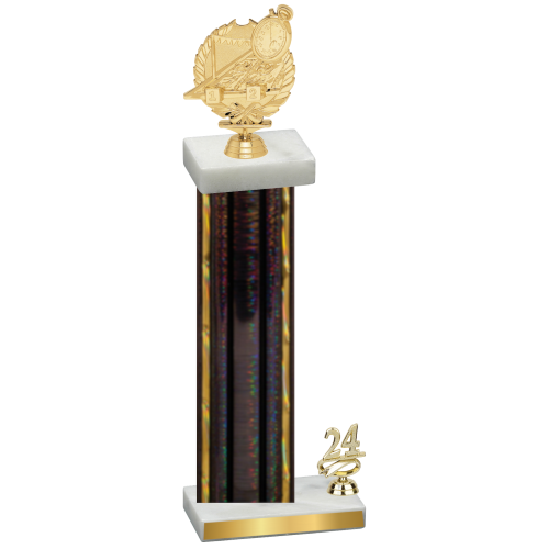 Accented Single Black Glacier Year Swimming Trophy