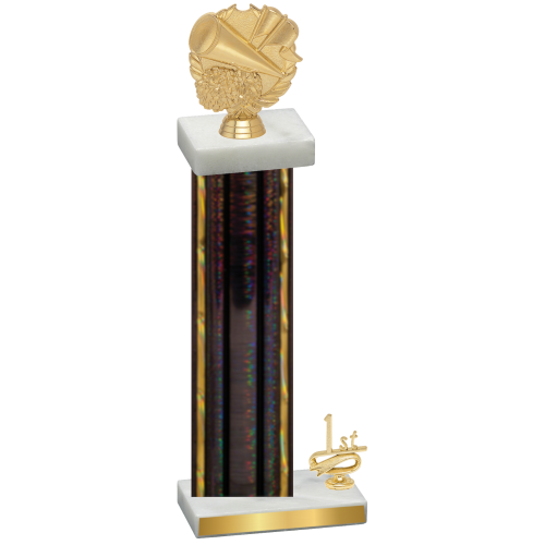 Accented Single Black Glacier First Place Cheerleading Trophy