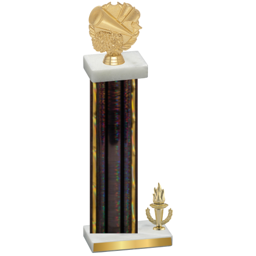 Accented Single Black Glacier Victory Cheerleading Trophy