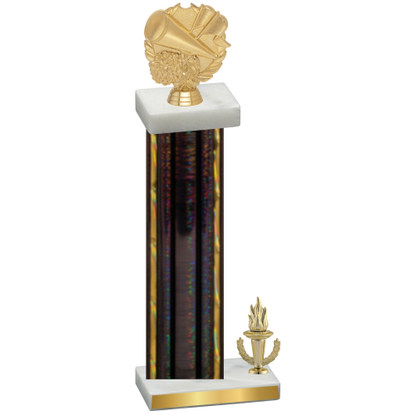 Accented Single Black Glacier Victory Cheerleading Trophy