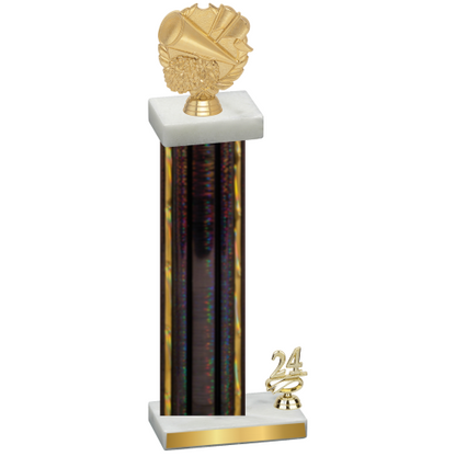 Accented Single Black Glacier Year Cheerleading Trophy