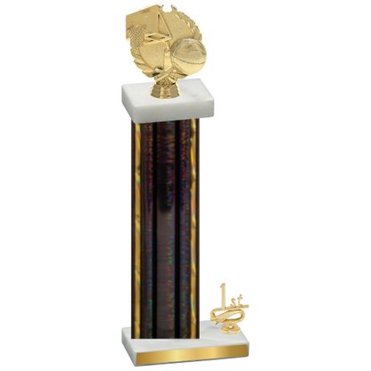 Accented Single Black Glacier First Place Basketball Trophy