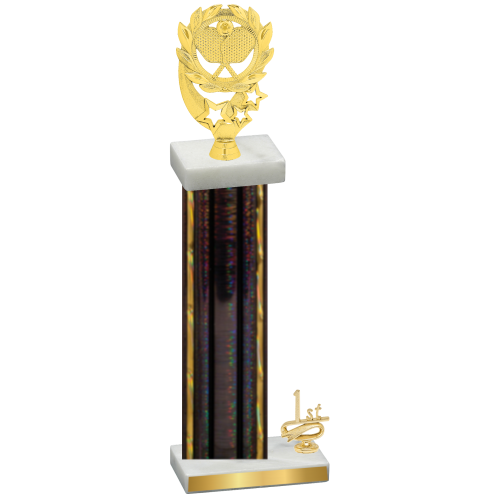 Accented Single Black Glacier First Place Pickleball Trophy