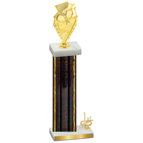 Accented Single Black Glacier First Place Pickleball Trophy