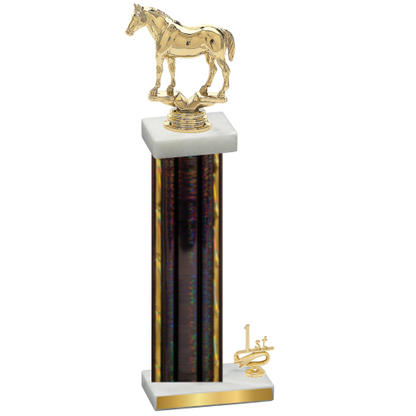 Accented Single Black Glacier First Place Horses Trophy