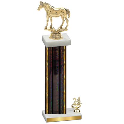 Accented Single Black Glacier Year Horses Trophy