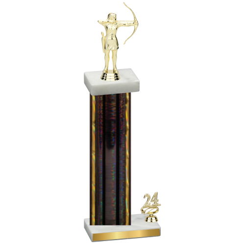 Accented Single Black Glacier Year Archery Trophy