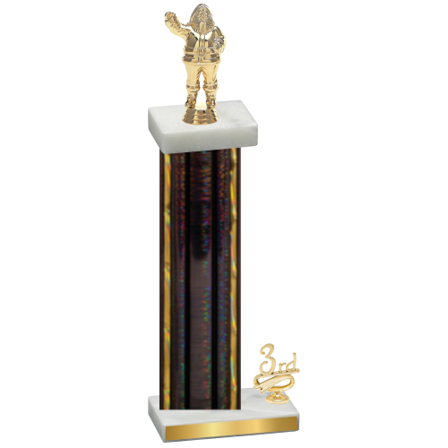 Accented Single Black Glacier Third Place Holiday Trophy