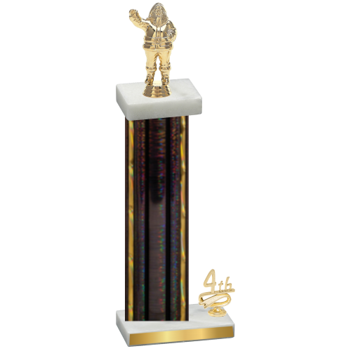 Accented Single Black Glacier Fourth Place Holiday Trophy