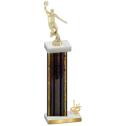 Accented Single Black Glacier First Place Basketball Trophy