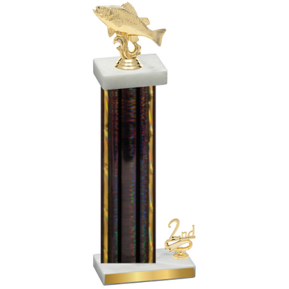 Accented Single Black Glacier Second Place Fishing Trophy