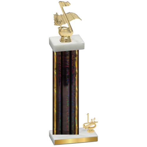 Accented Single Black Glacier First Place Music Trophy