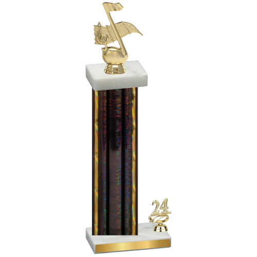 Accented Single Black Glacier Year Music Trophy