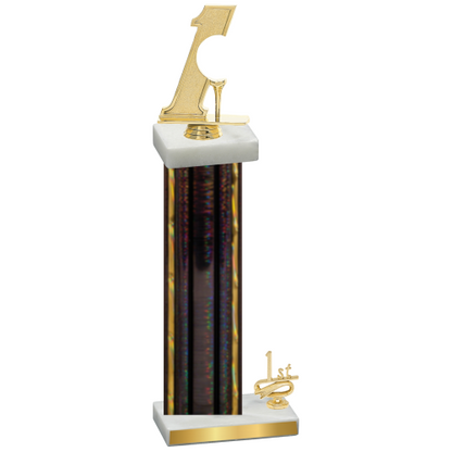 Accented Single Black Glacier First Place Golf Trophy