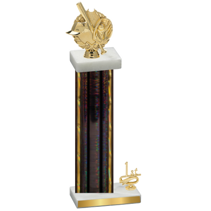 Accented Single Black Glacier First Place Baseball Trophy