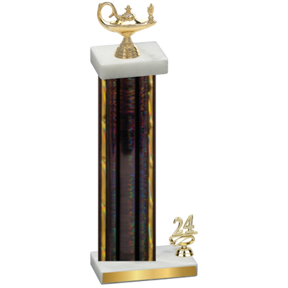 Accented Single Black Glacier Year Academics Trophy