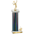 Accented Single Black Carbon Fiber First Place Tennis Trophy
