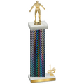 Accented Single Black Carbon Fiber First Place Wrestling Trophy