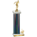 Accented Single Black Carbon Fiber First Place Tennis Trophy