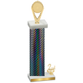 Accented Single Black Carbon Fiber Second Place Insert Trophy