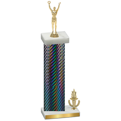 Accented Single Black Carbon Fiber Victory Victory Trophy