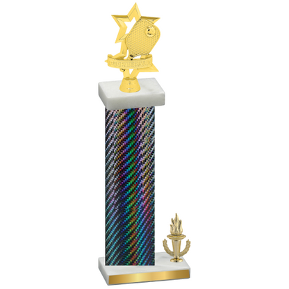 Accented Single Black Carbon Fiber Victory Pickleball Trophy