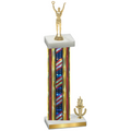 Accented Single Flag USA Victory Victory Trophy