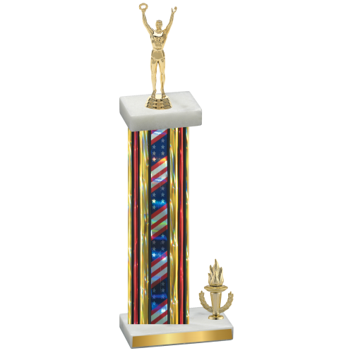 Accented Single Flag USA Victory Victory Trophy