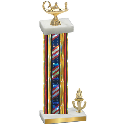 Accented Single Flag USA Victory Academics Trophy