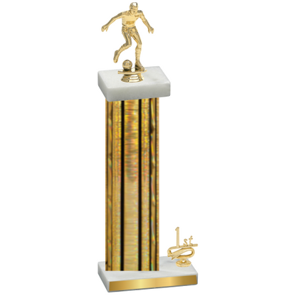 Accented Single Gold Glacier First Place Soccer Trophy