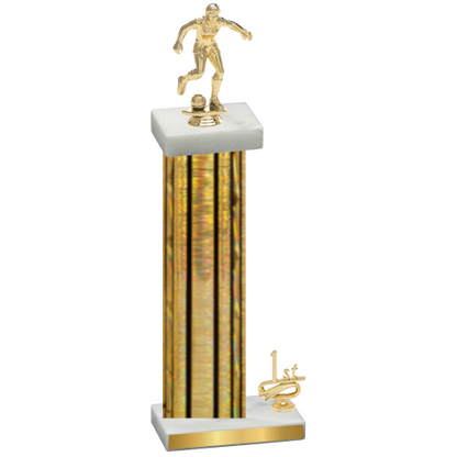 Accented Single Gold Glacier First Place Soccer Trophy