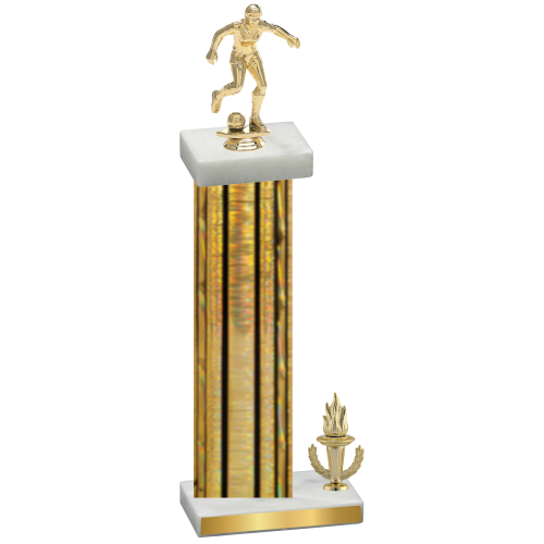 Accented Single Gold Glacier Victory Soccer Trophy