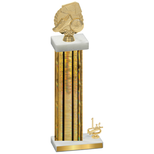 Accented Single Gold Glacier First Place Soccer Trophy