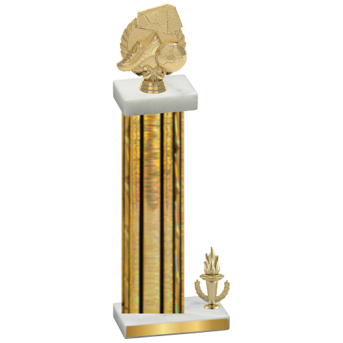 Accented Single Gold Glacier Victory Soccer Trophy