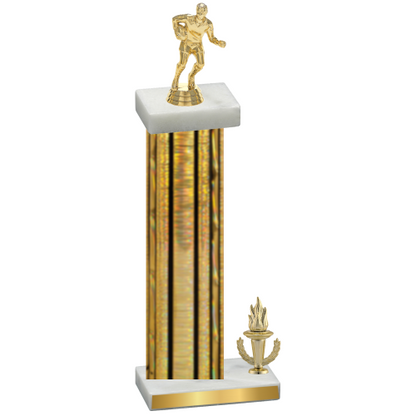 Accented Single Gold Glacier Victory Rugby Trophy