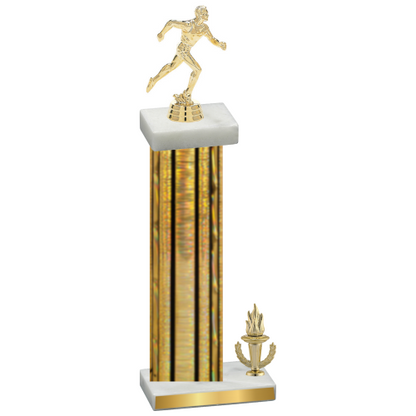 Accented Single Gold Glacier Victory Running Trophy