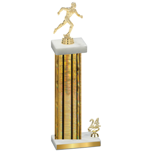 Accented Single Gold Glacier Year Running Trophy