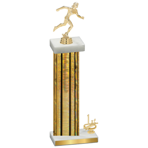 Accented Single Gold Glacier First Place Running Trophy