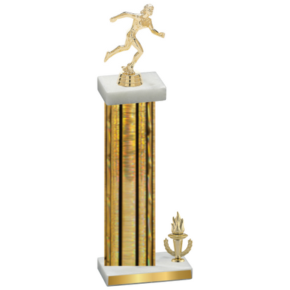 Accented Single Gold Glacier Victory Running Trophy