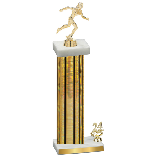 Accented Single Gold Glacier Year Running Trophy